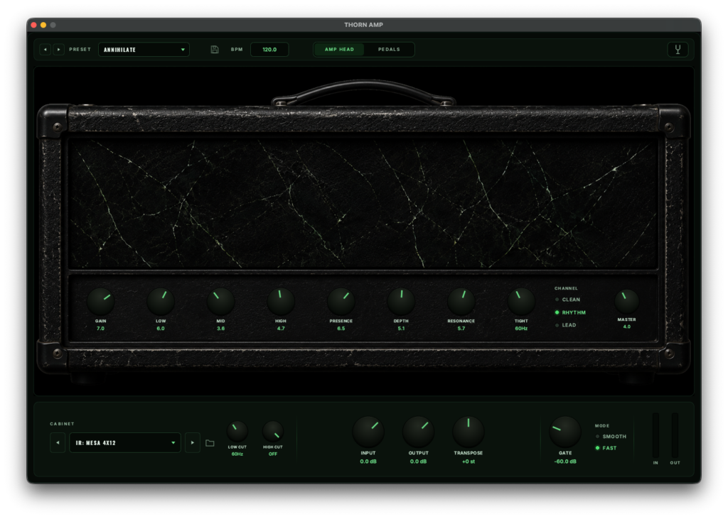 THORN AMP interface